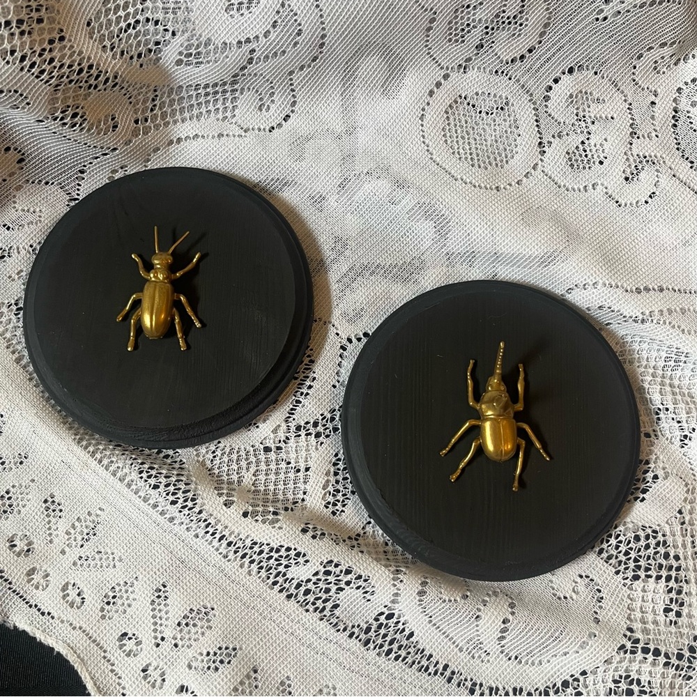 Gold Insect Plaques